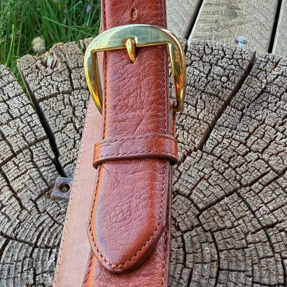 Vintage 1990s Tony Lama Made in USA Western Leather Belt
